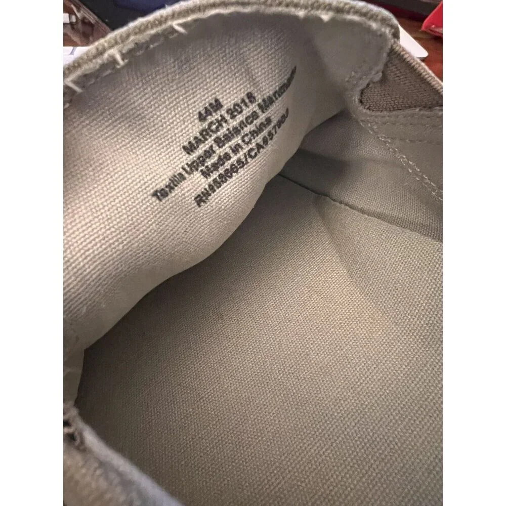 The Rail Mens Stockton Slip On Shoe‎ Size 10 Tan Khaki Canvas Moc Toe Casual